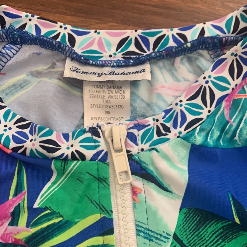 Tommy Bahama Tropical Print Rash Guard Gem
